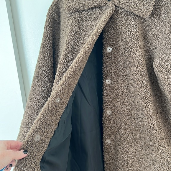Apparis coat faux fur brown L - Picture 5 of 9